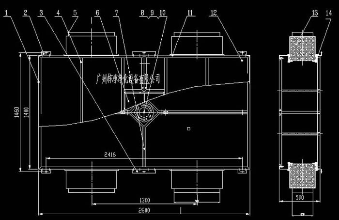 百級送風(fēng)天花設(shè)計方案圖